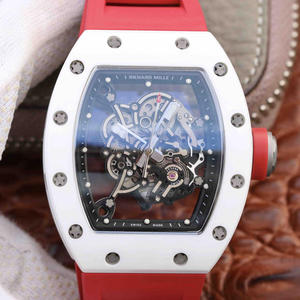 KVリチャードMルRM055セラミック時計クラシックなワイン樽型の男性用機械式時計。