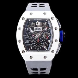 KV台湾工場新製品は強くリチャードミルRM-011白セラミック限定版メンズハイエンド品質の機械時計が来ています.