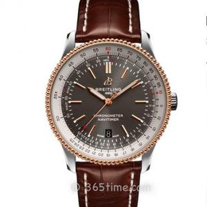 TF replica Breitling Aviation Chronograph A17326211C1P2 bruin alligator lederen mechanisch herenhorloge