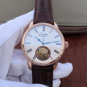 Glashütte Original Senator Series 94-11-01-01-04 Real Tourbillon Rose Gold Diamond EditionGlashütte Original Senator Series 94-11-01-01-04 True Tourbillon Watch 18K Gold White Plate