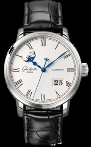 V9 Glashütte Original Member 1-36-04, Double Jump Big Date Men's Automatic Mechanical Watch