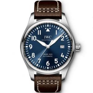 mks IWC Pilot Series Mark 18 Little Prince IW327004 Mechanisch herenhorloge met blauw oppervlak