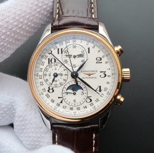 Een-op-een precisie-imitatie Longines Masters 8-wijzers L2.773.4.78.6 maanfase multifunctioneel herenhorloge