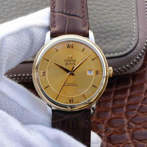 TW Omega New De Ville Series Mechanische Horloge Gouden Gezicht voor heren