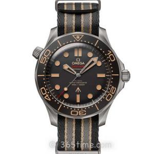 VS fabriek Omega Seamaster serie 210.92.42.20.01.001 (007 horloge) canvas heren mechanisch horloge titanium kast.