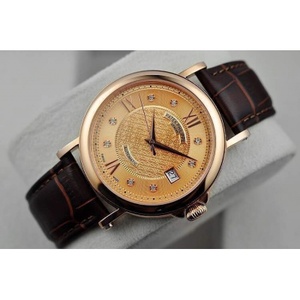 Zwitserse uurwerk fijne imitatie Patek Philippe volautomatische mechanische horloge 18K goud gouden gezicht mannen horloge door de bodem