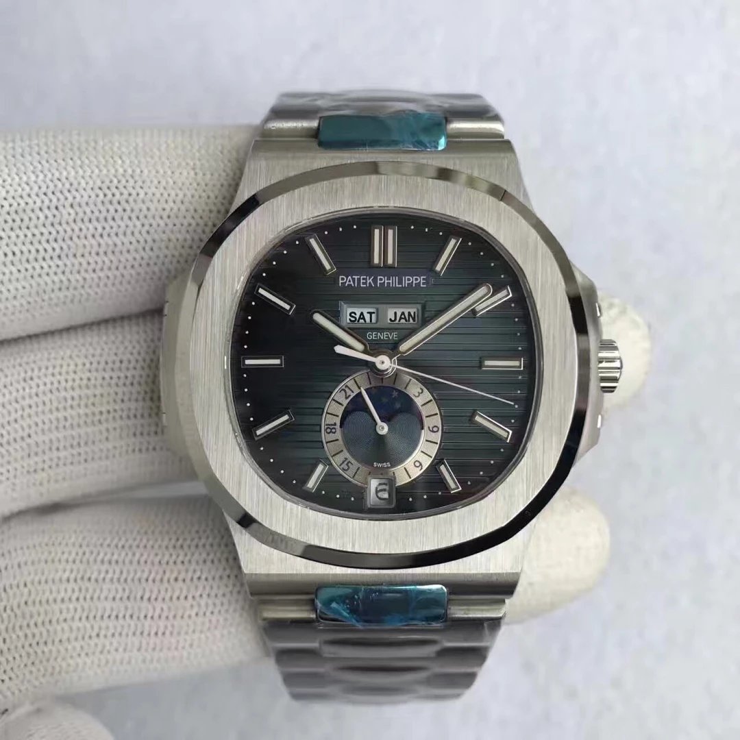Patek Philippe sport serie 5726 / 1A-000 blauw-geconfronteerd heren mechanisch horloge hoge imitatie replica horloge. - Klik op de afbeelding om het venster te sluiten