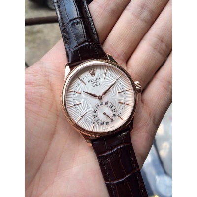 Zwitsers uurwerk hoge imitatie Rolex automatisch mechanisch horloge Zwitsers origineel ETA2836 uurwerk 18K rose goud wit gezicht - Klik op de afbeelding om het venster te sluiten