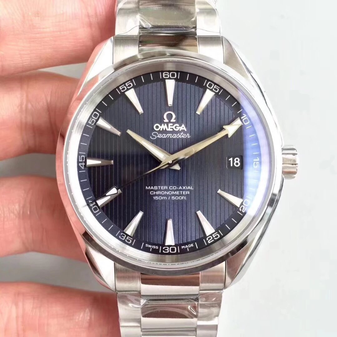 VS Factory Omega Seamaster Series 150m Blue Surface Steel Band Watch 8500 Movement - Klik op de afbeelding om het venster te sluiten