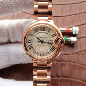 Cartier blå ballong er født. w6920097 Automatisk mekanisk kvinneklokke (33MM).