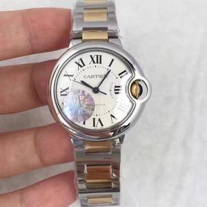 JF nytt produkt CARTIER Cartier blå ballong serie medium 33MM 1: 1 skallhylse utstyrt med importert mekanisk bevegelse