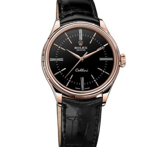 Rolex Rolex Cellini-serie, kopi 3132 automatisk mekanisk bevegelse, 316 rustfritt stål kuskinnrem for menn.