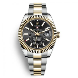 kopi Rolex Oyster Perpetual SKY-DWELLER serie m326933-0002 menns mekaniske klokke.