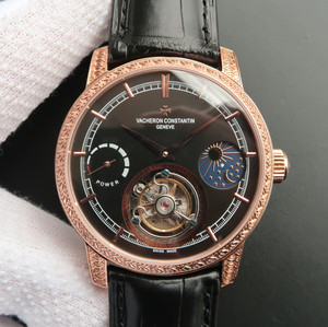 Vacheron Constantin style: manual winding mechanical 8290 true tourbillon movement mechanical male watch