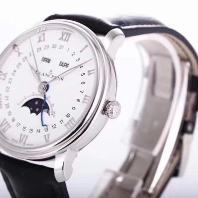 om new product Blancpain classic series 6654 moon phase display the highest version watch on the market self-made 6654 movement full function men's watch - Trykk på bildet for å lukke