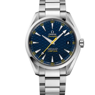 VS Omega Seamaster 150M Series 231.10.42.21.03.004 Men's Mechanical Watch Blue Surface - Trykk på bildet for å lukke