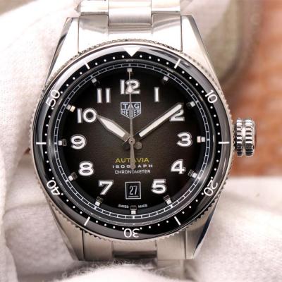 KKF TAG Heuer Autavia, automatic mechanical movement, men's watch, stainless steel strap - Trykk på bildet for å lukke