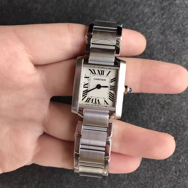 v6 factory Cartier w51008Q tank series ladies quartz watch - Trykk på bildet for å lukke