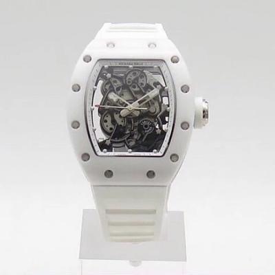 KV Taiwan Factory RM055 White Pottery Series Net Red Hot Style Men's Mechanical Watch Orange Strap - Trykk på bildet for å lukke