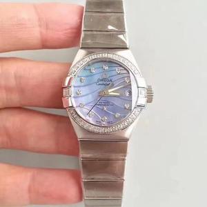 3S produziu omega constellation série PLUMA relógio de penas leves equipado com 8520 movimento "Constellation" relógio feminino