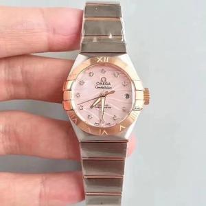 3S produziu omega constellation série PLUMA relógio de penas leves equipado com 8520 movimento "Constellation" relógio feminino