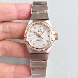 3S produziu omega constellation série PLUMA relógio de penas leves equipado com 8520 movimento "Constellation" relógio feminino