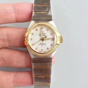 3S produziu omega constellation série PLUMA relógio de penas leves equipado com 8520 movimento "Constellation" relógio feminino