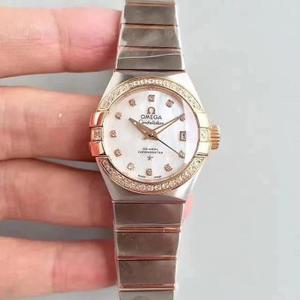 3S produziu omega constellation série PLUMA relógio de penas leves equipado com 8520 movimento "Constellation" relógio feminino