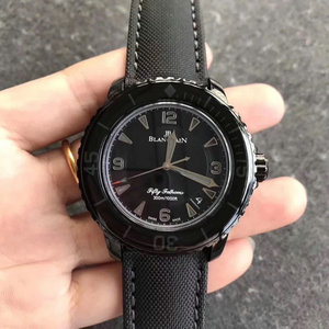 Versão de fábrica ZF Blancpain 50? Samurai Negro, 45X15,5mm, 2836 movimento mecânico automático cal.1315