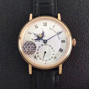 Breguet Breguet Classique Retro Série Multifuncional Lua Fase 18k Ouro