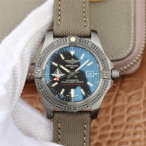 TW Breitling Avengers Blackbird com diamantes pretos Original caixa de titânio Relógio mecânico nylon alça