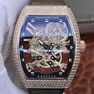 A nova ponte oca Vanguard Skeleton de Franck Muller foi cuidadosamente projetada para destacar a estrutura do relógio, o pulso masculino.