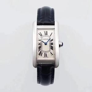 Obra-prima popular de GS Cartier O elegante tanque americano WSTA0016 assiste graciosamente estrear! As mulheres assistem