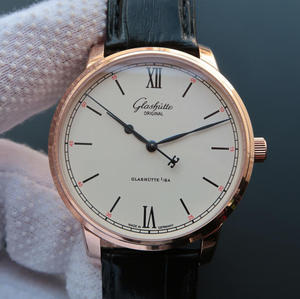 FK Glashütte Senator Series 1-39-59-01-02-04 Relógio Mecânico Masculino Rose Gold Diamond Edition