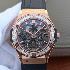 TF Hublot (Hengbao) Série HUBLOT relógio mecânico de diamante T brilhante da moda masculino rosa ouro