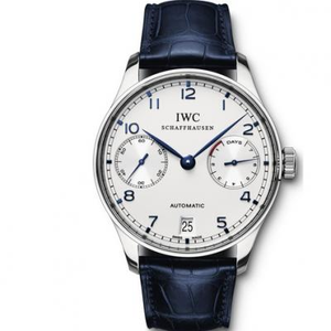 IWC Portuguese Seven IW500107 Versão V4 de corrente 7 dias em português, relógio individual Cal.51011 original com movimento automático.