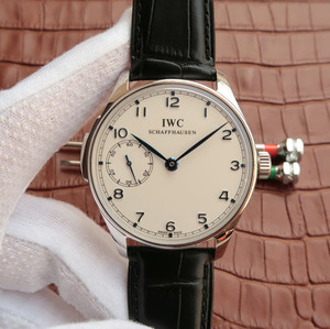 IWC Português IW524204 relógio masculino, escala de prata/ouro.
