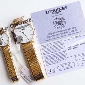 JF New Longines Garland Series Couple Watch 36mmL420 Quartz Movement Men's Watch 24mmL420 Quartz Movement Women's Watch