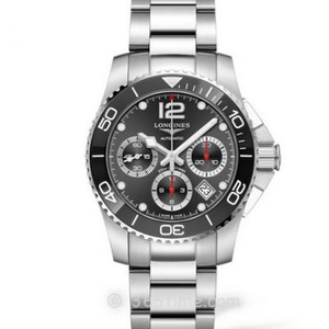 8F Fábrica Longines Concas Sports Chronograph Série L3.783.4.56.6 Relógio de Mergulho, Relógio Cronógrafo Mecânico da Banda de Aço masculino