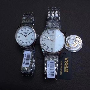 V8 Fábrica Longines Luya Série Luya Relógio automático de par de casal mecânico (preço unitário)