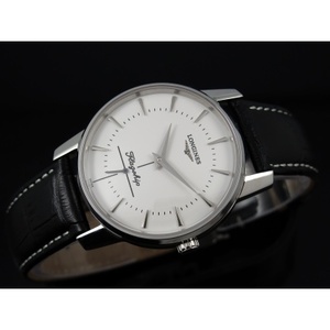 Longines Longines relógio masculino série retrô clássico automático pequeno segundos mecânicos cinta de couro rosto branco rosto masculino relógio movimento suíço