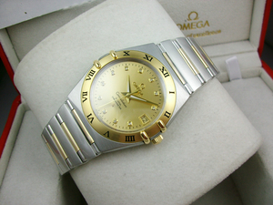 OMEGA Omega Constellation Série 18K Ouro Relógio Mecânico Automático (Face De Ouro)