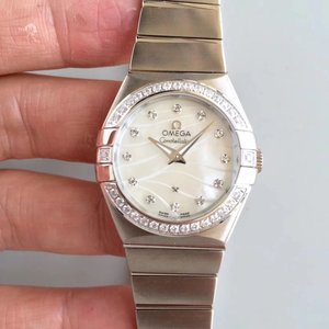 SSS Fábrica Omega Constellation Série 123.20.27.60.55.006 Quartz Watch 18k Rose Gold Women's Watch