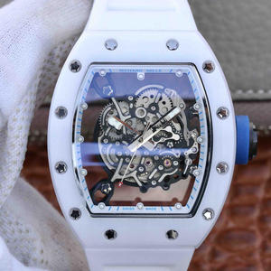 RM fábrica Richard Mille RM055 fita cerâmica relógio mecânico automático masculino.