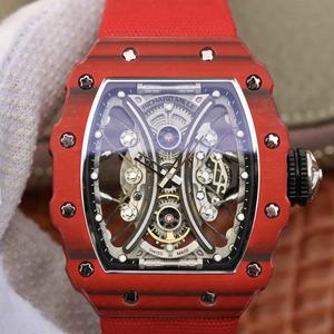 Réplica superior Richard Mille RM53-01 relógio mecânico masculino de alta-ponta fibra de carbonout Omega vintage Seamaster 30 série relógio de cinto mecânico masculino original de uma a uma réplica