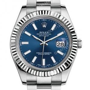 Rolex Datejust Série 116334-72210 Blue Plate Watch 41 Men's Automatic Mechanical Men's Watch Blue Face N Fábrica Nova