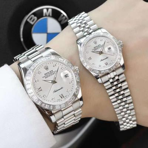 Casal da série Rolex Datejust Relógio Branco Modelo Masculino e Feminino Casal Mecânico Par Relógio (Preço Unit)