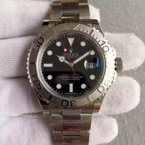 Um para um clássico Superiate Rolex Baume 116622 placa preta YM