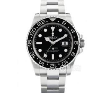 V9 Rolex Greenwich Série II 116710LN-78200 Relógio Mecânico de Banda de Aço Masculino Mão Verde