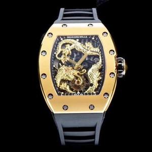 Fábrica da TW RICHARD MILLE gerencia relógio RM057 Jackie Chan Panlong tourbillon! Use corajosamente novos materiais de desempenho